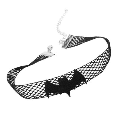 DEARMAMY 1Pc Halloween Bat Necklace Neck Chain for Teens Unique Halloween Decoration Pattern Jewelry Christmas Parties