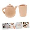 ORFOFE 1Set Miniature Tea Teapot Cup Set House Kitchen Accessories for Little Lightweight Design view 2