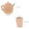ORFOFE 1Set Miniature Tea Teapot Cup Set House Kitchen Accessories for Little Lightweight Design view 4