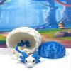 3D Printed Axolotl Dragon and Egg, 1 pc Articulated Multi Color Baby Axolotl Dragon, Tiny Animal Gift Idea, Birthday Party Decorations, BD008-AXOLOTL (White & Blue) view 3