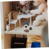 BRIGHTFUFU 1Set Miniature Dog Kennel Dog House Bowl and Food Model for House and Accessories for Miniature Craft Enthusiasts view 4