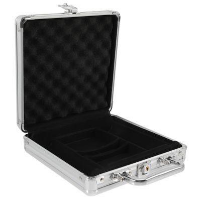 BRIGHTFUFU Portable Alloy Poker Chip Case for Poker and Blackjack Large Capacity Storage Box Handle Sturdy Metal Carrying Container for Game Evenings and Tournaments