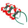 Beaupretty 3PCS Football Headbands for Fans Green and Blue Bow Soccer Theme Hair Accessories for Boys and Girls for Sports Events and Birthday Parties view 1