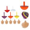 CORHAD 10Pcs Wooden Tops for Fun Pine Shape for Hand Eye Coordination and Visual Stimulation Playtime Activities view 3