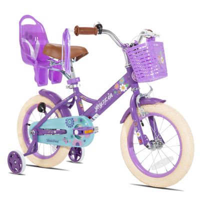 JOYSTAR 14" Kids Bike Princess Kids Bicycle for Girl 3-5 Yrs Purple