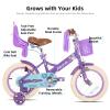 JOYSTAR 14" Kids Bike Princess Kids Bicycle for Girl 3-5 Yrs Purple view 2