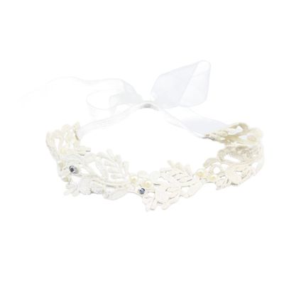 Abaodam 2pcs Infant Baby Lace Flower Headband for Girls Cotton Knit Hair Accessories Leaf Design Adorable Headdress for Newborns and Toddlers Random Color
