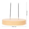 Abaodam 3Set Double Steel Needle Doll Display Holder with Wooden Base Versatile Stands for Needle Felting Projects Action Figures and DIY Dolls Durable Sturdy Design for Organized view 2