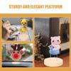 Abaodam 3Set Double Steel Needle Doll Display Holder with Wooden Base Versatile Stands for Needle Felting Projects Action Figures and DIY Dolls Durable Sturdy Design for Organized view 3