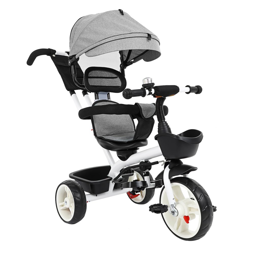 BIUDECO Tricycle with Sunshade Stroller for Boys Stylish Design Comfortable for Ages Lightweight