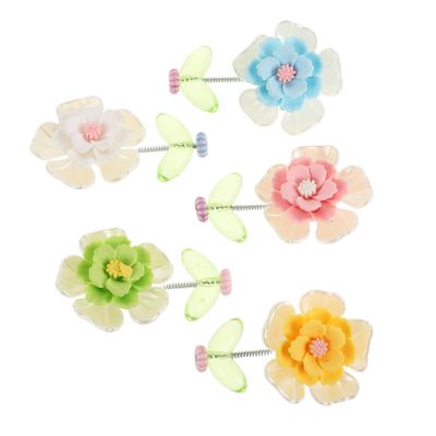 ABOOFAN Cute Flower Car Dashboard Decorations 5 Piece Shaking Head Ornaments for Women Creative Mirror Accessories for Interior Car Decor