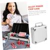 Beaupretty Alloy Poker Chip Storage Case with Compartment Inner Structure Large Capacity Poker Cards Carrying Box with Buckle Lock view 3