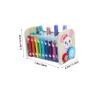 HOMOBABE 1Set Montessori Busy Board with Hammer and Xylophone Wooden Activity Cube for Fine Motor Skill Development Safe and Educational Plaything view 2