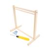 Abaodam 1 Set Wooden Doll Clothes Rack Stylish Doll Apparel Organizer with Stable Support for Dollhouse Accessories Miniature Wardrobe for Shower Supplies view 1
