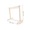 Abaodam 1 Set Wooden Doll Clothes Rack Stylish Doll Apparel Organizer with Stable Support for Dollhouse Accessories Miniature Wardrobe for Shower Supplies view 2