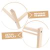 Abaodam 1 Set Wooden Doll Clothes Rack Stylish Doll Apparel Organizer with Stable Support for Dollhouse Accessories Miniature Wardrobe for Shower Supplies view 3
