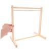 Abaodam 1 Set Wooden Doll Clothes Rack Stylish Doll Apparel Organizer with Stable Support for Dollhouse Accessories Miniature Wardrobe for Shower Supplies view 4