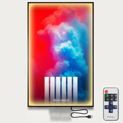 31.5x19.7-inch LED Display Wallboard Compatible with Le.go Ferr.ari SF-24 F1 (Model 42207) | Wireless Remote Control | Home & Office Dcor | No Car Included