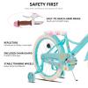 JOYSTAR 20 Inch Girls Bike with Training Wheels Doll Seat Basket & Streamers Princess 20 Kids Bicycle for Ages 7-10 Years Kids Bikes Blue view 4