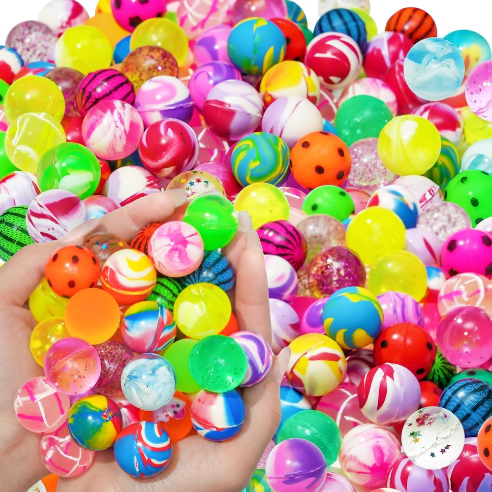 100PCS 27mm Rubber Bouncy Balls for Party Favors, Mini Super Bouncy Ball Bulk for Kids, Bouncing Balls Toys for Girls, Boys, Adults, Treasure Box Prizes, Birthday Gifts, Classroom Rewards, Goodie Bag