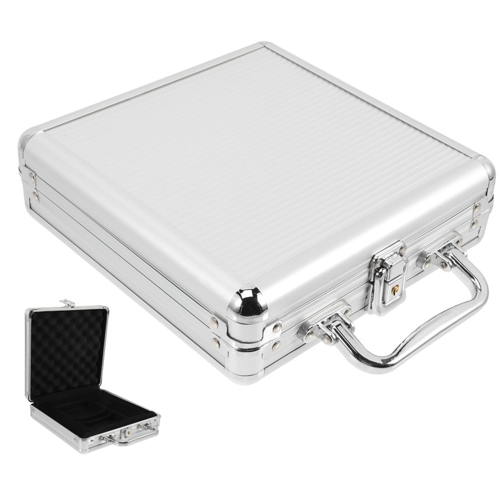 HANABASS Large Capacity Poker Chip Case with Handle Sturdy Poker Chip Carrier for and Secure Storage and Cards