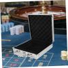 HANABASS Large Capacity Poker Chip Case with Handle Sturdy Poker Chip Carrier for and Secure Storage and Cards view 4
