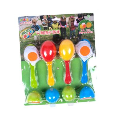 BESPORTBLE 8Pcs Balance Eggs and Spoons Educational Sports for Enhance Coordination and Motor Skills for Outdoor Fun and Learning Activities