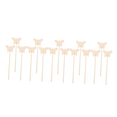 TEHAUX 15Pcs DIY Blank Fairy Wands Unfinished Craft Sticks for Painting for Dress Up Parties Birthday and Creative Projects