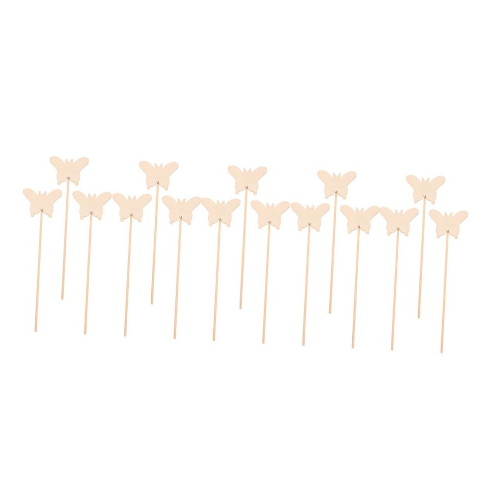 TEHAUX 15Pcs DIY Blank Fairy Wands Unfinished Craft Sticks for Painting for Dress Up Parties Birthday and Creative Projects