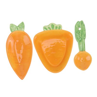 Luxshiny 3Pcs Cartoon Tableware Adorable Radish Shaped Bowl Dish Spoon Safe for Fun Dining Experience for Boys