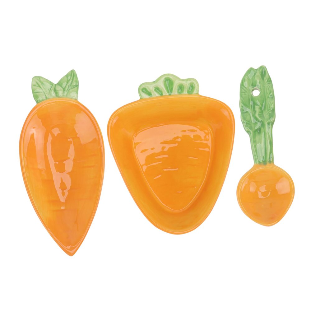 Luxshiny 3Pcs Cartoon Tableware Adorable Radish Shaped Bowl Dish Spoon Safe for Fun Dining Experience for Boys