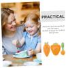 Luxshiny 3Pcs Cartoon Tableware Adorable Radish Shaped Bowl Dish Spoon Safe for Fun Dining Experience for Boys view 3