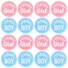 100pcs Gender Reveal Stickers, 1.57in Blue & Pink Round Team Boy or Girl Voting Stickers Self-Adhesive Gender Reveal Labels Games Baby Shower Party Decorations view 1
