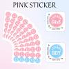 100pcs Gender Reveal Stickers, 1.57in Blue & Pink Round Team Boy or Girl Voting Stickers Self-Adhesive Gender Reveal Labels Games Baby Shower Party Decorations view 2