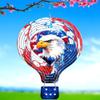 12 Inch 3D Kinetic Metal Bald Eagle Wind Spinner, Hot Air Balloon Design Hanging Sculpture, Indoor Outdoor Garden Yard Patio Decor, Independence Day & Memorial Day view 1