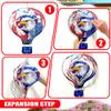 12 Inch 3D Kinetic Metal Bald Eagle Wind Spinner, Hot Air Balloon Design Hanging Sculpture, Indoor Outdoor Garden Yard Patio Decor, Independence Day & Memorial Day view 3