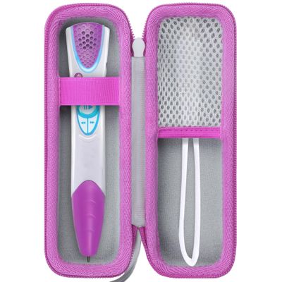 Lebakort Storage Case Compatible with LeapFrog LeapReader System Learn-to-Read (Gray+Pink Case)