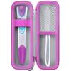 Lebakort Storage Case Compatible with LeapFrog LeapReader System Learn-to-Read (Gray+Pink Case) view 1