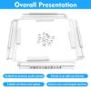 All-in-One Tile Rack & Pusher, Clear Acrylic Mahjong Combo, Modern American Majiang Tile Set of 4 (Transparent) view 3
