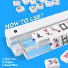 All-in-One Tile Rack & Pusher, Clear Acrylic Mahjong Combo, Modern American Majiang Tile Set of 4 (Transparent) view 4