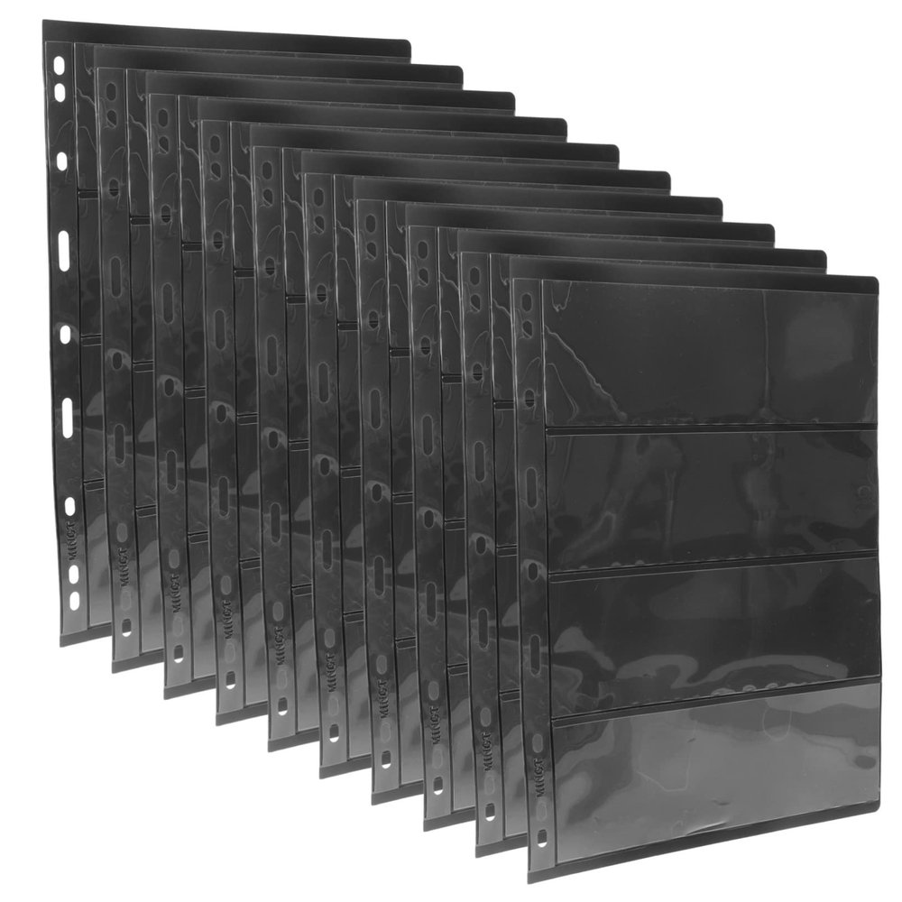 OSALADI 10 Sheet Stamp Collecting Loose-Leaf Album for Commemorative Cards PVC Binder Small Coin and Stamp Storage for Enthusiasts