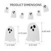 (2 Packs) White Glitter Halloween Hanging Ghost Banner - Ideal for Halloween Party, Indoor & Outdoor Home Decor with Garland and Banner Styles view 3
