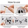 (2 Packs) White Glitter Halloween Hanging Ghost Banner - Ideal for Halloween Party, Indoor & Outdoor Home Decor with Garland and Banner Styles view 4