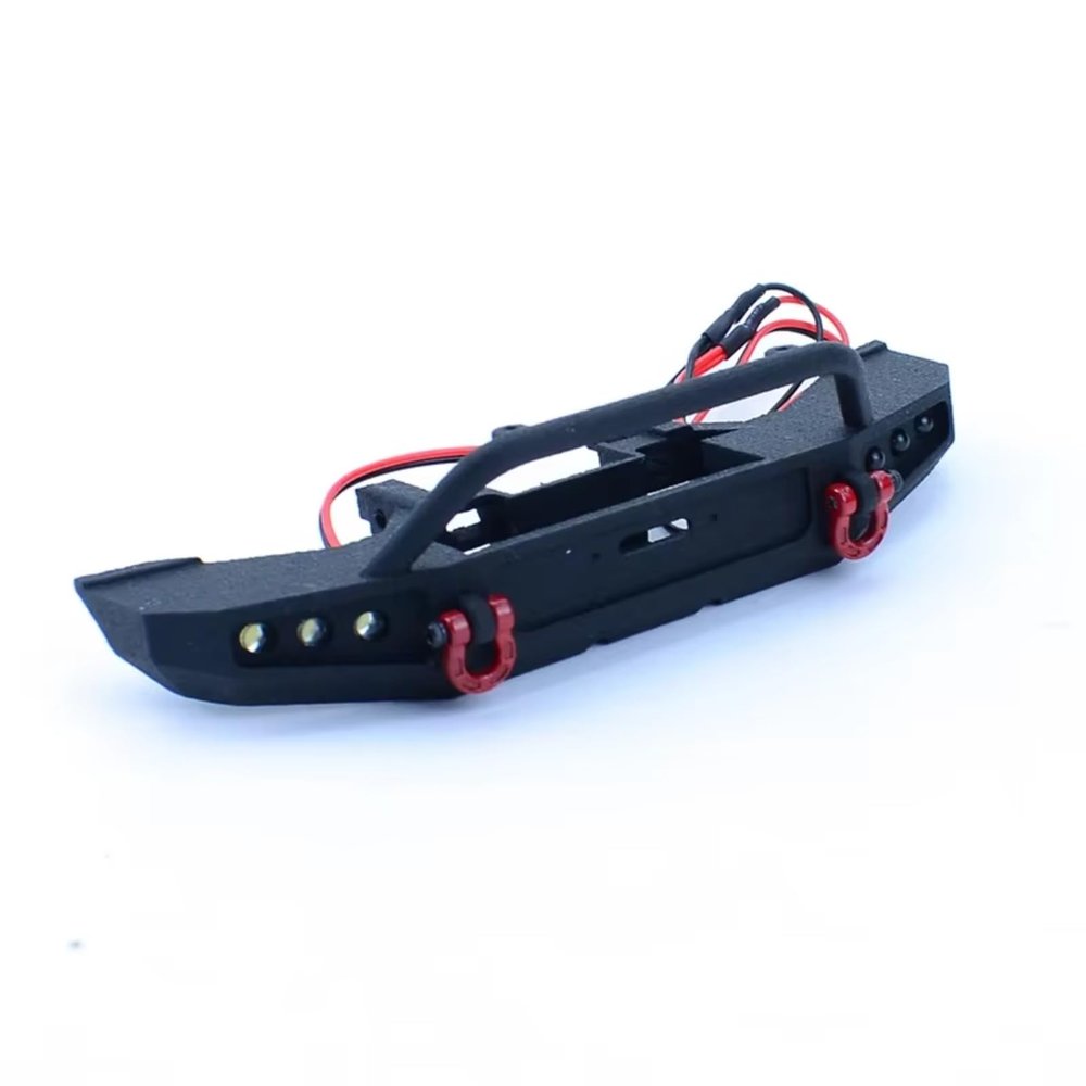 BOQEXSS for Traxxas for Defender for Bronco for TRX4M 1/18 for Climbing Car Front Bumper with Electric Winch RC Crawler Car Parts Rc Bumpers(Bronco Without Winch)