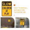 Luxshiny 2Pcs Play Signs Iron Safety Signs for Streets High Visibility Easy Installation Weather Resistant Warning for Playing Secure Setup for Neighborhoods view 3