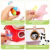 FVUUKOSIIT Baby Toys 6-12 Months - Montessori Sensory Farm Set - Soft Stuffed Animals with Rattle Squeak Safe Mirror - On-The-Go Toddler 1-3 Year Old Boy Girl Birthday Gifts (White) view 4