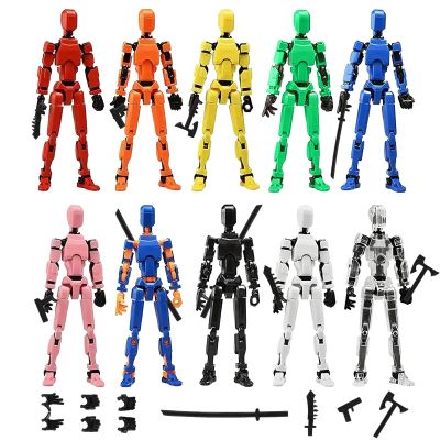 10 Pcs T13 Action Figures(Assembly Required),Multi-Jointed Detachable Titan 13 Action Figure with 10 Colors,3D Printed Dummy 13 Action Figure with Accessories for Collectors Desktop Decorations,DIY