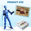 10 Pcs T13 Action Figures(Assembly Required),Multi-Jointed Detachable Titan 13 Action Figure with 10 Colors,3D Printed Dummy 13 Action Figure with Accessories for Collectors Desktop Decorations,DIY view 2
