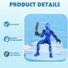 10 Pcs T13 Action Figures(Assembly Required),Multi-Jointed Detachable Titan 13 Action Figure with 10 Colors,3D Printed Dummy 13 Action Figure with Accessories for Collectors Desktop Decorations,DIY view 3