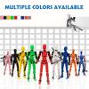 10 Pcs T13 Action Figures(Assembly Required),Multi-Jointed Detachable Titan 13 Action Figure with 10 Colors,3D Printed Dummy 13 Action Figure with Accessories for Collectors Desktop Decorations,DIY view 4